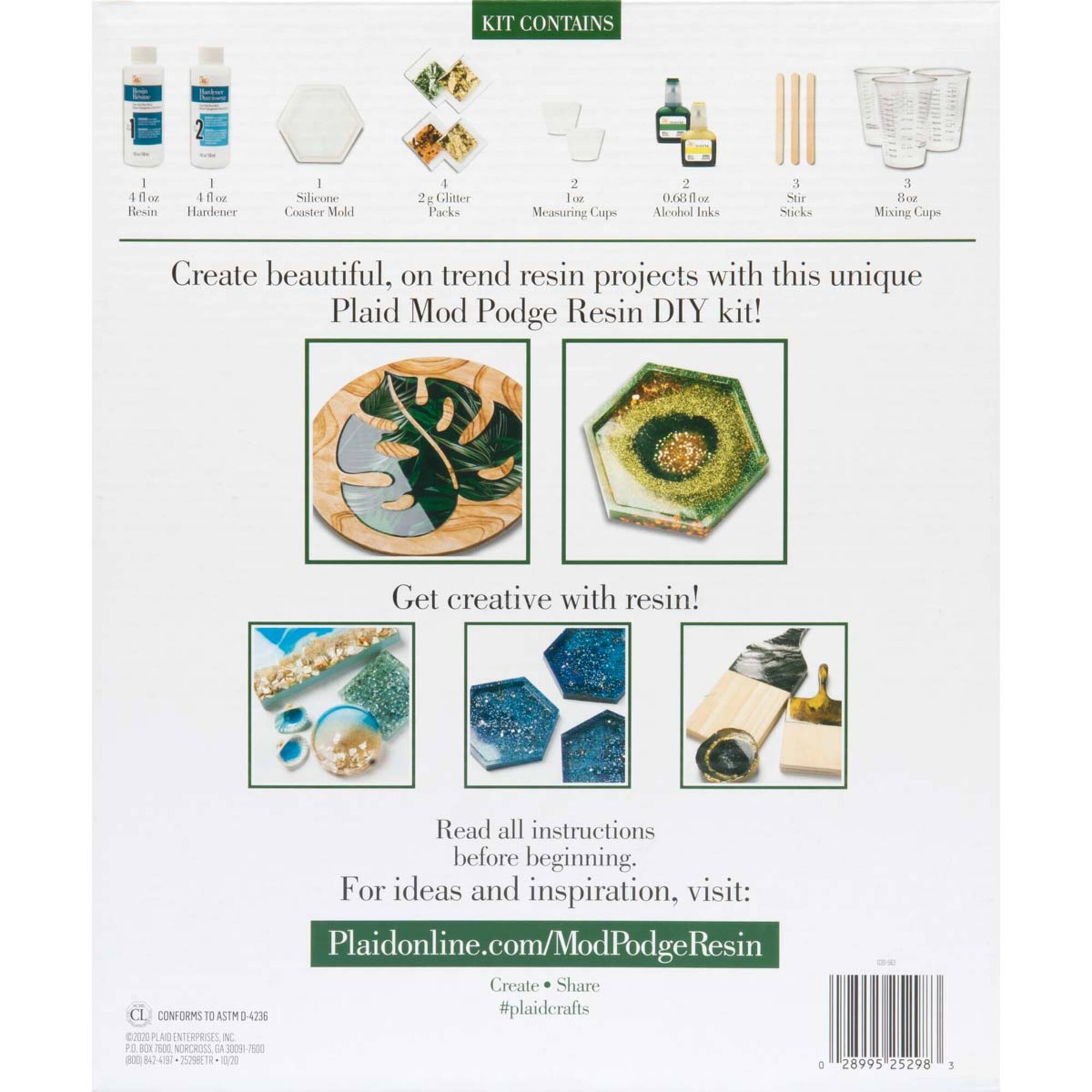 Mod Podge® & Gold Do-It-Yourself Hexagon Coaster Kit